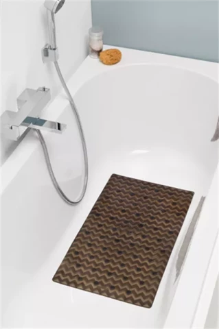 Leisure 70x40 vannas paklājs pelēks/caurspīdīgs