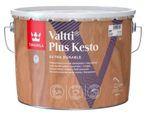 Tikkurila VALTTI PLUS KESTO EPP 9L Водоразбавляемая фасадная лазурь