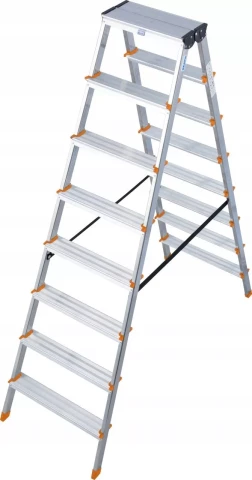 Kāpnes A-veida dubultās 2x8 pakāpieni h= 1.85m KRAUSE Monto Dopplo