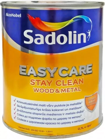 Sadolin EasyCare Wood&Metal BW 0.7L Matēta krāsa kokam un metālam