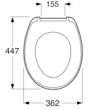 8780S101 Toilet seat Nordic3/Saval - SC/QR