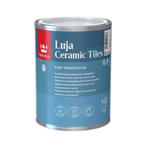 Tikkurila Luja Ceramic Tiles A 0.9L Полуматовый цвет для керамической плитки