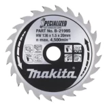 Пильное полотно по дереву 136x1,5x20 мм 20° T24 MAKITA B-21995