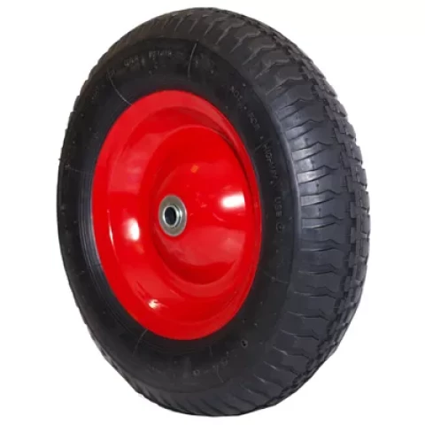 Ķerras ritenis 14x3.5-8 metāla disks ar asi 16mm