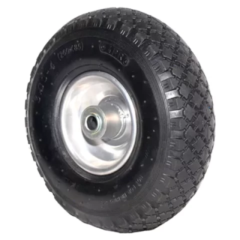 Ķerras ritenis 10x3-4 metāla disks ar asi 16mm