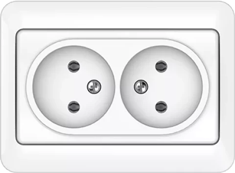 VILMA SL 250 white  socket double