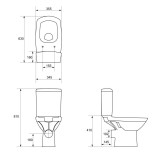 Унитаз Cersanit 637 CARINA CO 011 3/5л, с крышкой SC SLIM