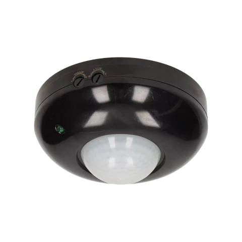 Kustības sensors 360° 1200W IP20 6m melns