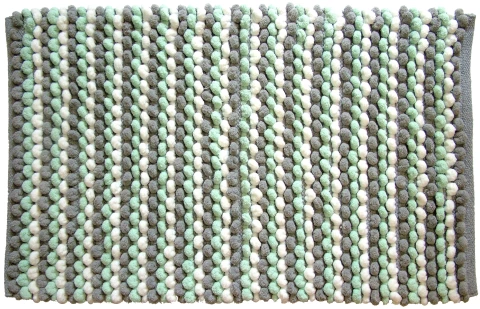 Коврик для ванной «МOSAIC», 50 × 80 см, разноцветный / серо-мятный