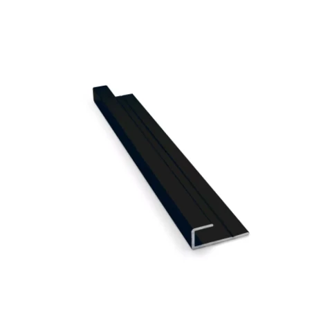Genesis PUA End Profile for 5 mm Vinyl Panels, 2.6 m, Matt Black
