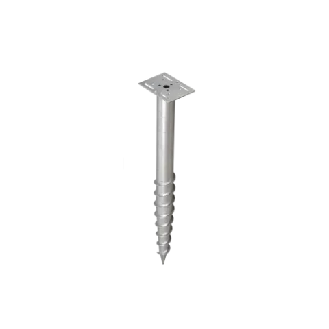 Screw pile with F-profile head, 76 x 1000 x 4 mm, PWF 76/1000