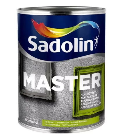 Sadolin MASTER 30 BW 1L Pusmatēta alkīda krāsa xx