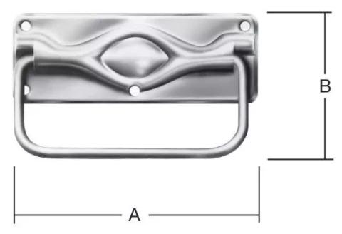 Case handles 100x35mm Steel/zn