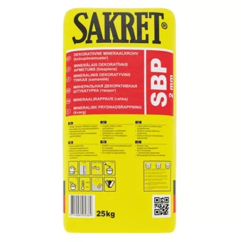 Sakret SBP 3mm 25kg Dekoratīvais apmetums