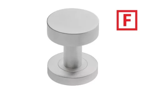 Rokturis nekustīgs uz apaļas rozetes nerūsējošais terauds