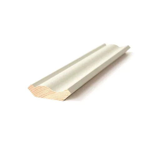 Karnīze masīvkoka krāsota Balta 12x56x2400 griestiem