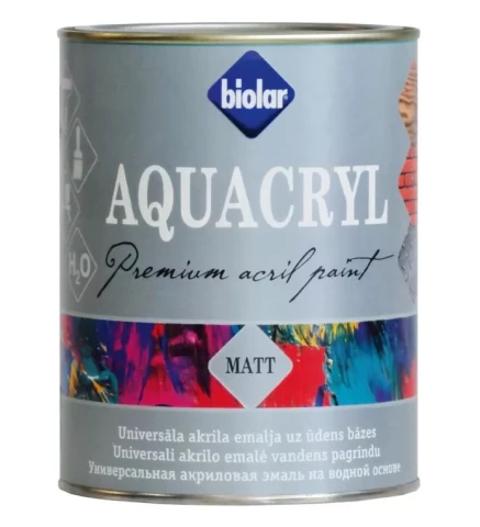 Biolar AQUACRYL 0.8L Tumši zaļa matēta akrila emalja