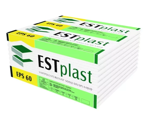 Fasādes polistirols polistirols EPS60 100x600x1000 12loksnes/7.2m2/pakā