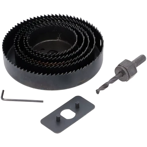 FASTER TOOLS Hole saw bits set 8pcs 64 - 127mm
