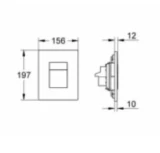 Grohe Skate Cosmo Duo taustiņš horizontāls/vertikāls 156x197mm, balts, 38732SH0