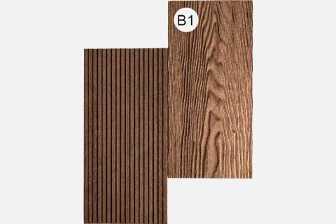 KOMPOZĪTA TERASES DĒĻIS ECODECKPROFILE PREMIUM OLD WOOD Velvets 145x25mm  B1 Latte