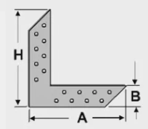Plakanleņķis 2.0mm  35*175x175mm, 200-003