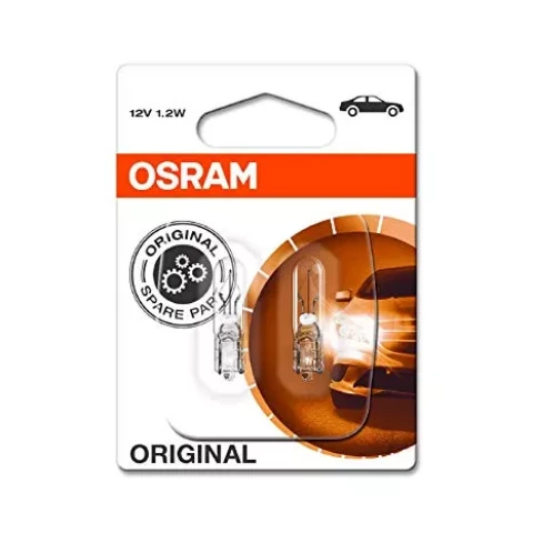 OSRAM 2721 1.2W  12V W2x4.6d Lamps with glass wedge bases for cars