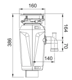 Franke Измельчитель пищевых отходов SLIM 125 (1,25 л.с.) 134.0715.094