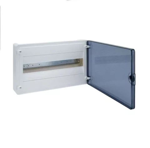 Modular box HAGER GOLF above the wall mounting transparent doors 1 line by 18 modules size 252x390x99 мм