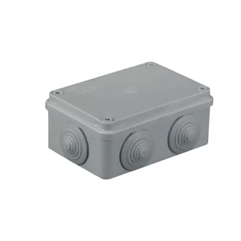 Nozarkārba virsapmetuma S-BOX IP65 120x80x50mm ar ievadiem pelēka