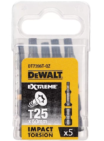 DeWALT EXTREME IMPACT TORSION uzgaļi T25, 50 mm, 5 gab/iep., DT7396T-QZ