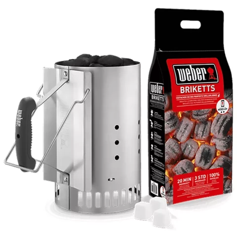 Weber lighting set 17631 (Lighter mug + 2kg coal briquettes + lighter cubes)