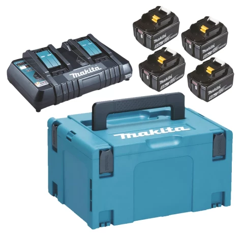 Lādēšanas komplekts POWERPACK 18V 4XBL1850B, DC18RD, MAKITA 197626-8
