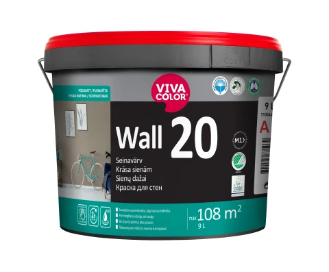 VIVACOLOR Wall 20 C 9L Pusmatēta krāsa sienām TIKAI TONĒŠANAI!