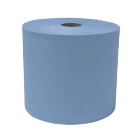 Papīra dvieļi ruļļos 3-kārt.370m industriālais Zils