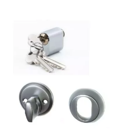Овальный цилиндр с винтом и 18 мм накладки стоять. замок, 3 ключа, цвет нержавейка