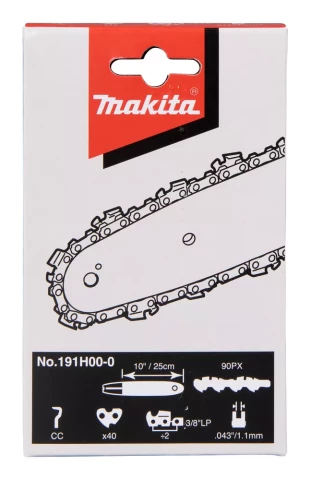 Zāģa ķēde 10"/25cm 1.1mm, 3/8" -40, MAKITA 191H00-0