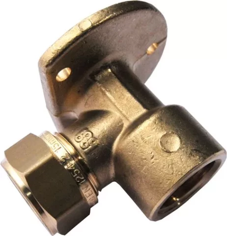 Compression wallplate elbow 15x1/2F
