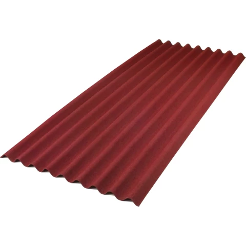 Bitumena viļņotā loksne K9 GUTTAPRAL 2,6x2000x855mm; 95/34mm, sarkana