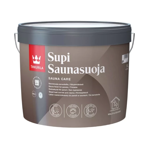 Tikkurila SUPI Saunasuoja Sauna Finish EP 9L Aizsarglīdzeklis pirts sienām
