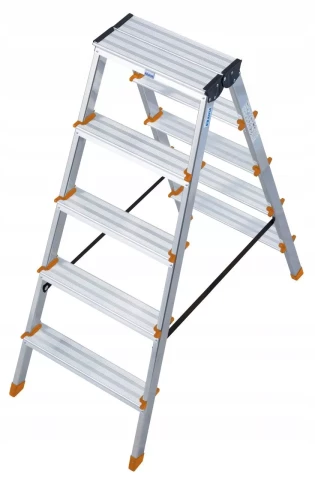Kāpnes A-veida dubultās 2x5 pakāpieni h= 1.15m KRAUSE Monto Dopplo