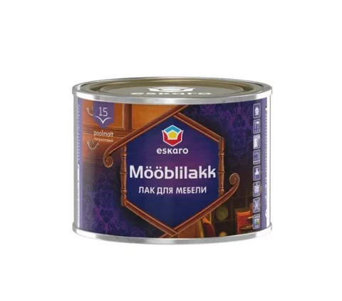 Eskaro MÖÖBLILAKK 15  0.45L Pusmatēta laka mēbelēm