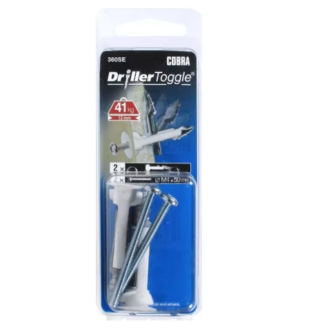DRILLER TOGGLE dībelis neilona 4.0x50mm, 2gab/iep
