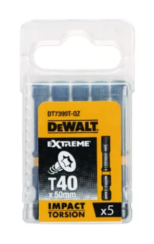 DeWALT EXTREME IMPACT TORSION uzgaļi T40, 50 mm, 5 gab/iep., DT7399T-QZ