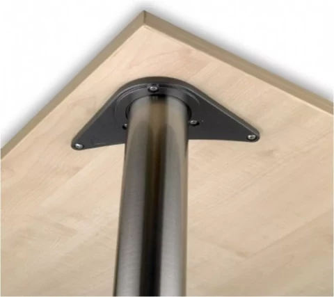 Galda kāja niķeļa 60x710mm ar plāksni