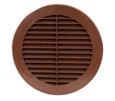 Ventilācijas reste PLAKANA  apaļa D-150mm brūna