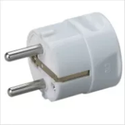 PLUG CT9, STRAIGHT 2P+GROUND ASSEMBLE, WHITE