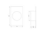 adapter plastic, 160x250mm, Ø120mm