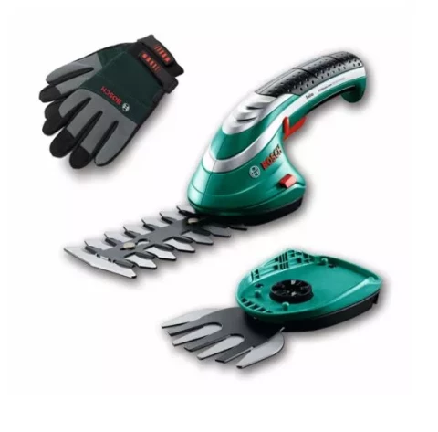 ISIO 3 GRASS AND SHRUB SHEARS + gloves BOSCH 060083310L