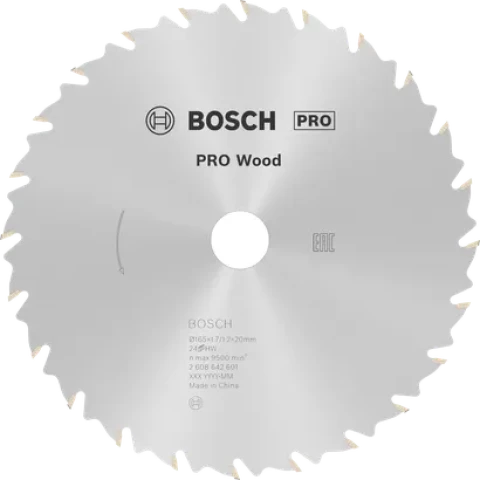Zāģripa kokam PRO Wood 165 x 20/16 x 1.7mm Z24  BOSCH 2608642601